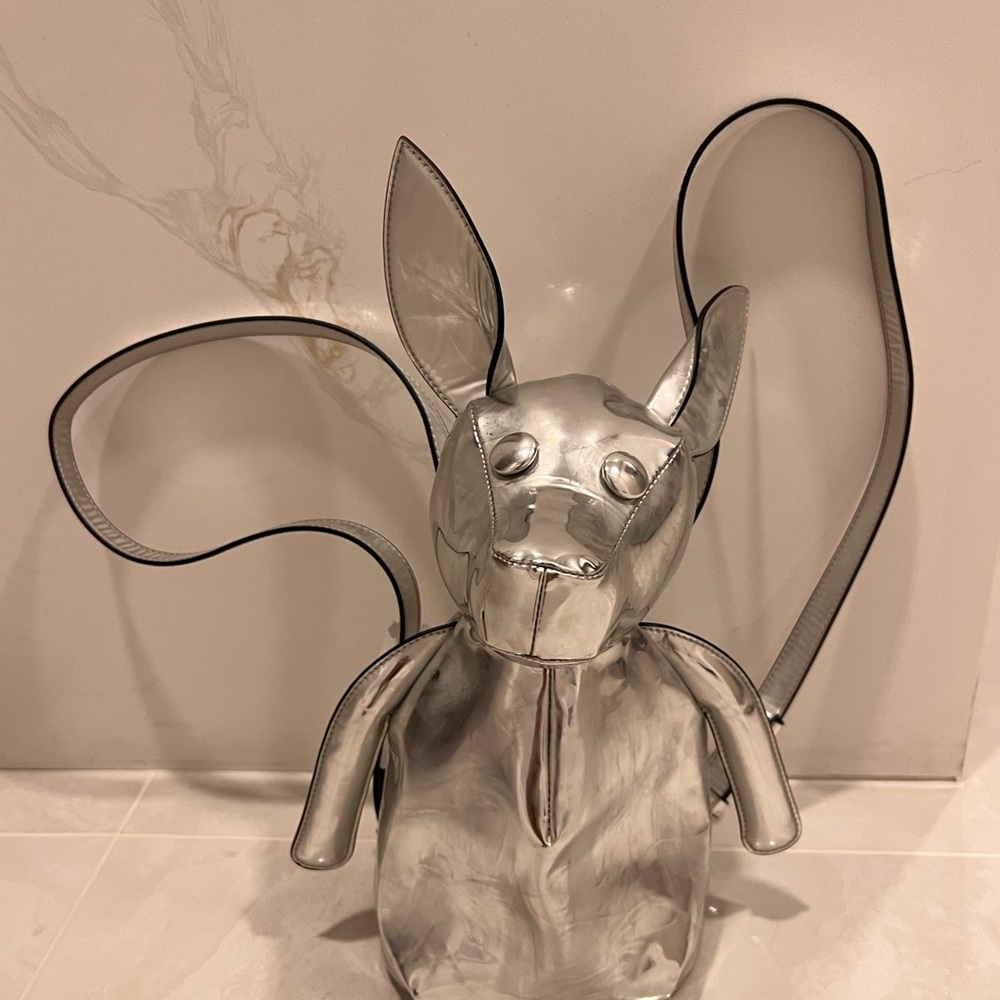 Kendall & Kylie Metallic Silver Backpack